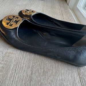 Tory Burch - MINNIE TRAVEL BALLET - Black - Size 8 - Like New